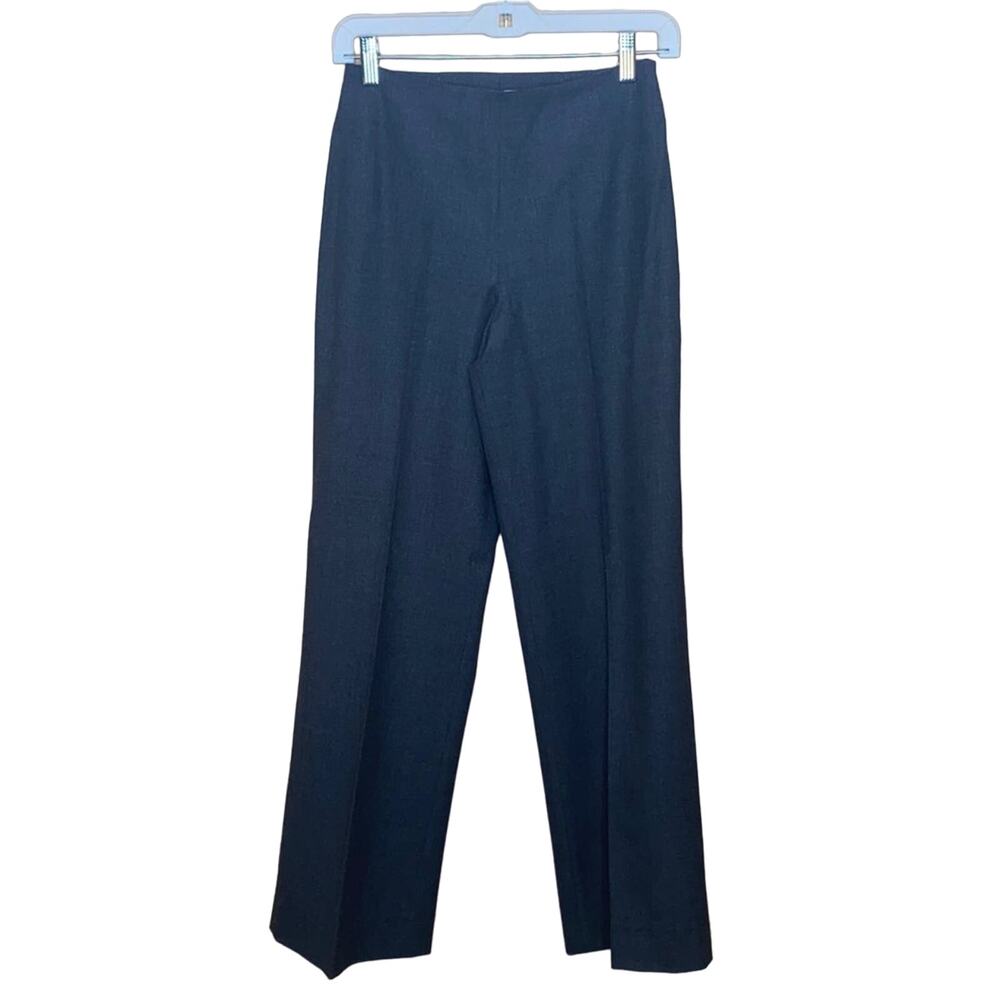 Gunex Made in Italy Grey Wool Flat Front Trousers
